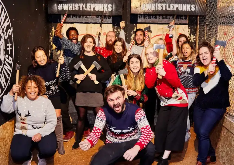 Whistle Punks Axe Throwing Christmas Party ideas